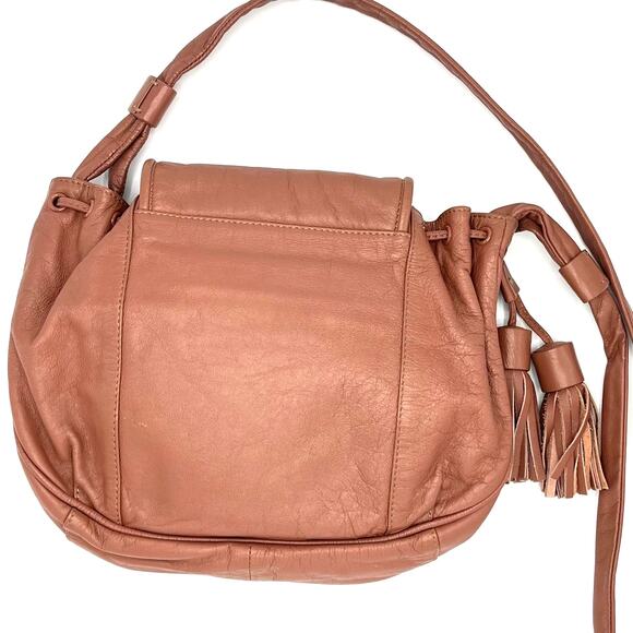 See By Chloe Smooth Leather Mauve Tassel Crossbody Bag - Picture 4 of 12